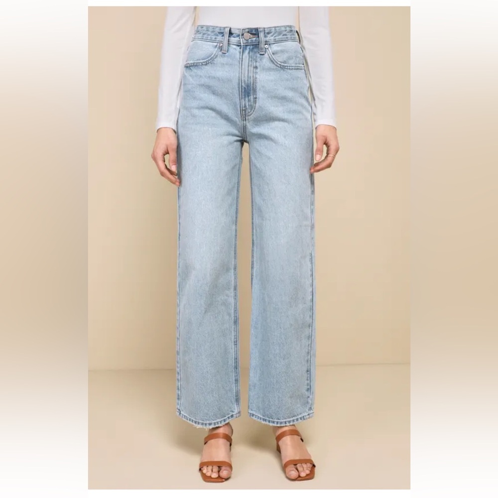 Like New JBD Skilled Sweetie Wide-Leg Light Wash Jeans Size 27 - Picture 2 of 7